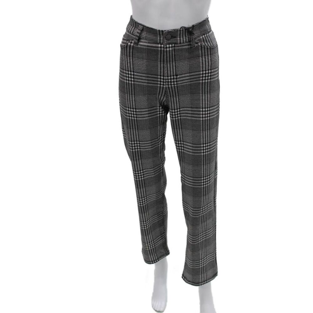 Liverpool Los Angeles Womens Dress Pants Black Check Zip 30in Size 6
